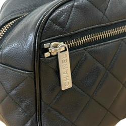 CHANEL Caviar Skin Boston Bag No.6 Leather Matelasse Black No Warranty Seal Included