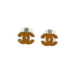 CHANEL Chanel Earrings 04P Yellow Coco Mark Women's One Side No Plate