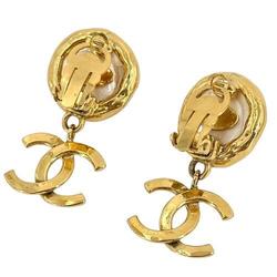 CHANEL Chanel Earrings 94P Coco Mark Fake Pearl Gold Plated Women's