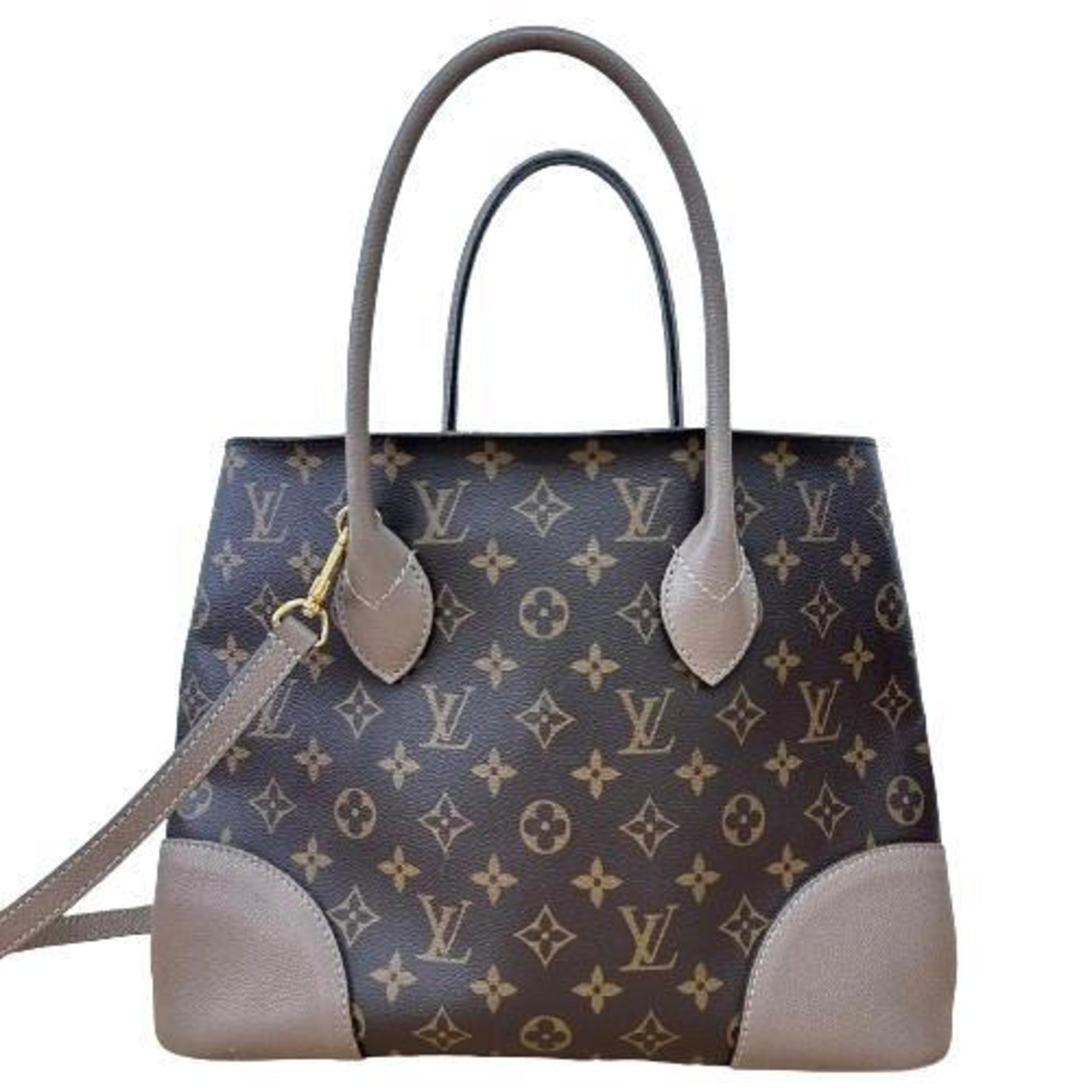 LOUIS VUITTON M43457 Monogram Flandrin Tote Bag Pink Brown Women's