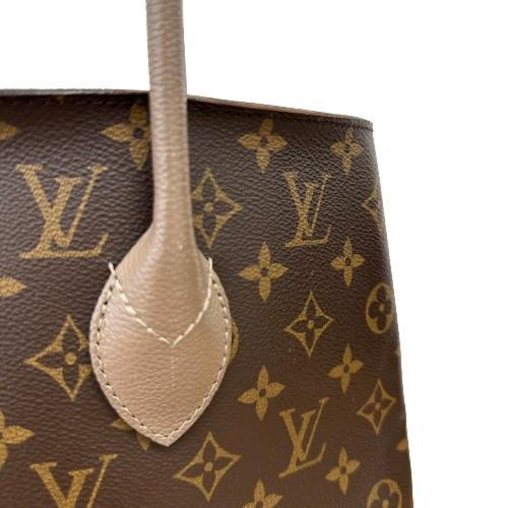 LOUIS VUITTON M43457 Monogram Flandrin Tote Bag Pink Brown Women's