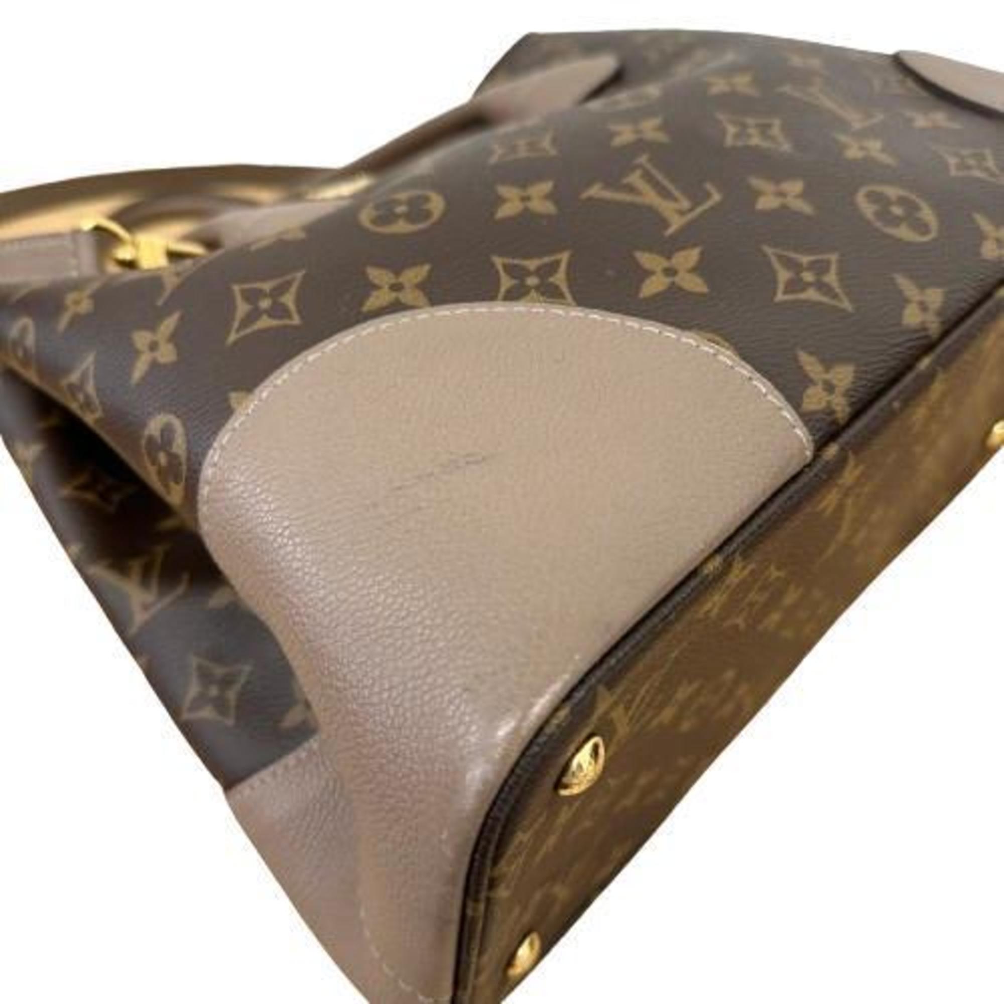 LOUIS VUITTON M43457 Monogram Flandrin Tote Bag Pink Brown Women's