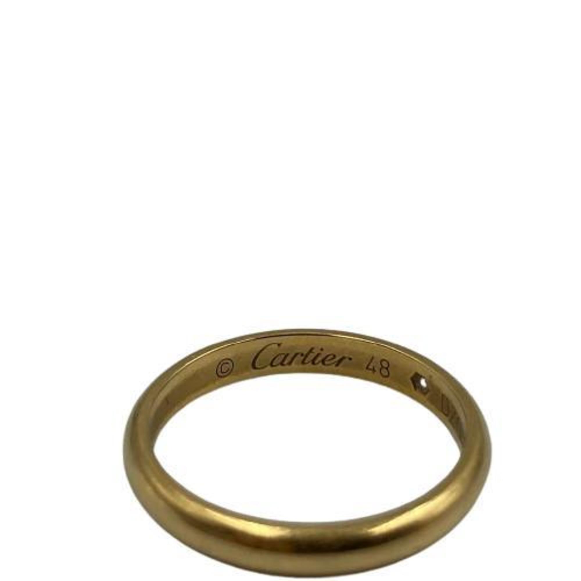 Cartier 1895 wedding ring, 2.24g, 18K yellow gold