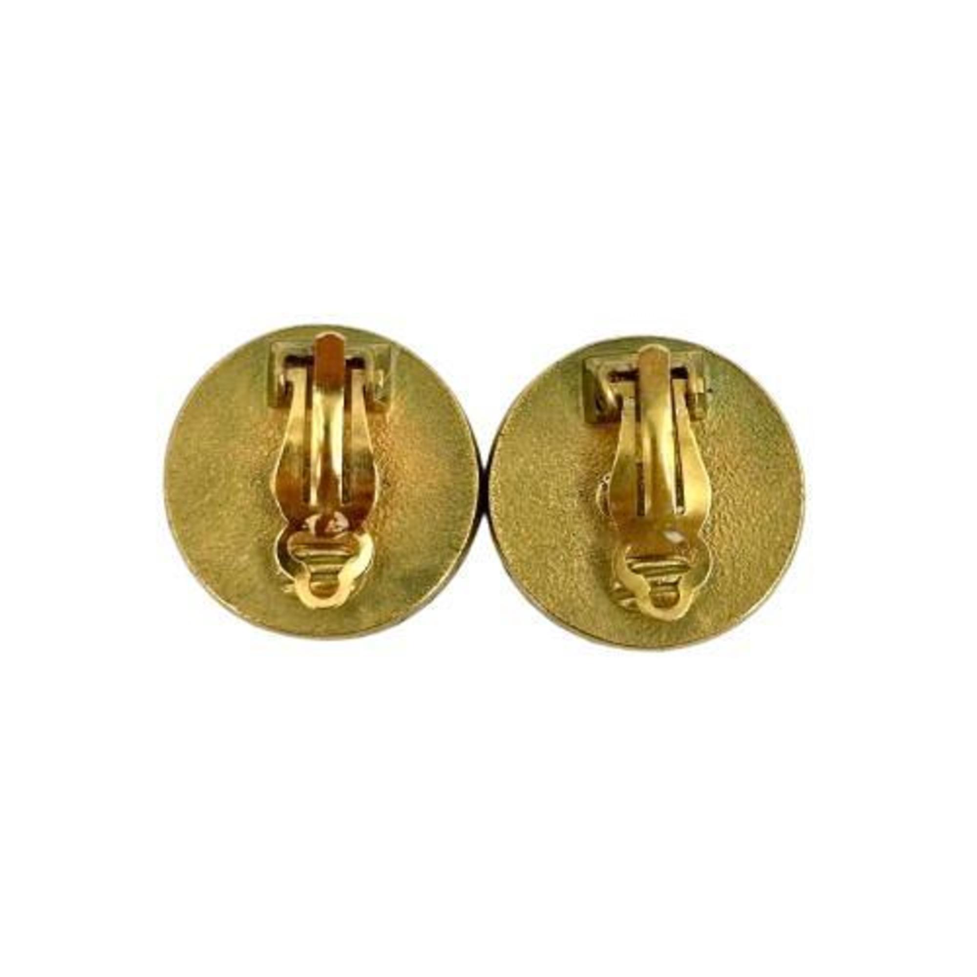 CHANEL Chanel Earrings 94A Coco Mark Gold Plated Buttons Women's