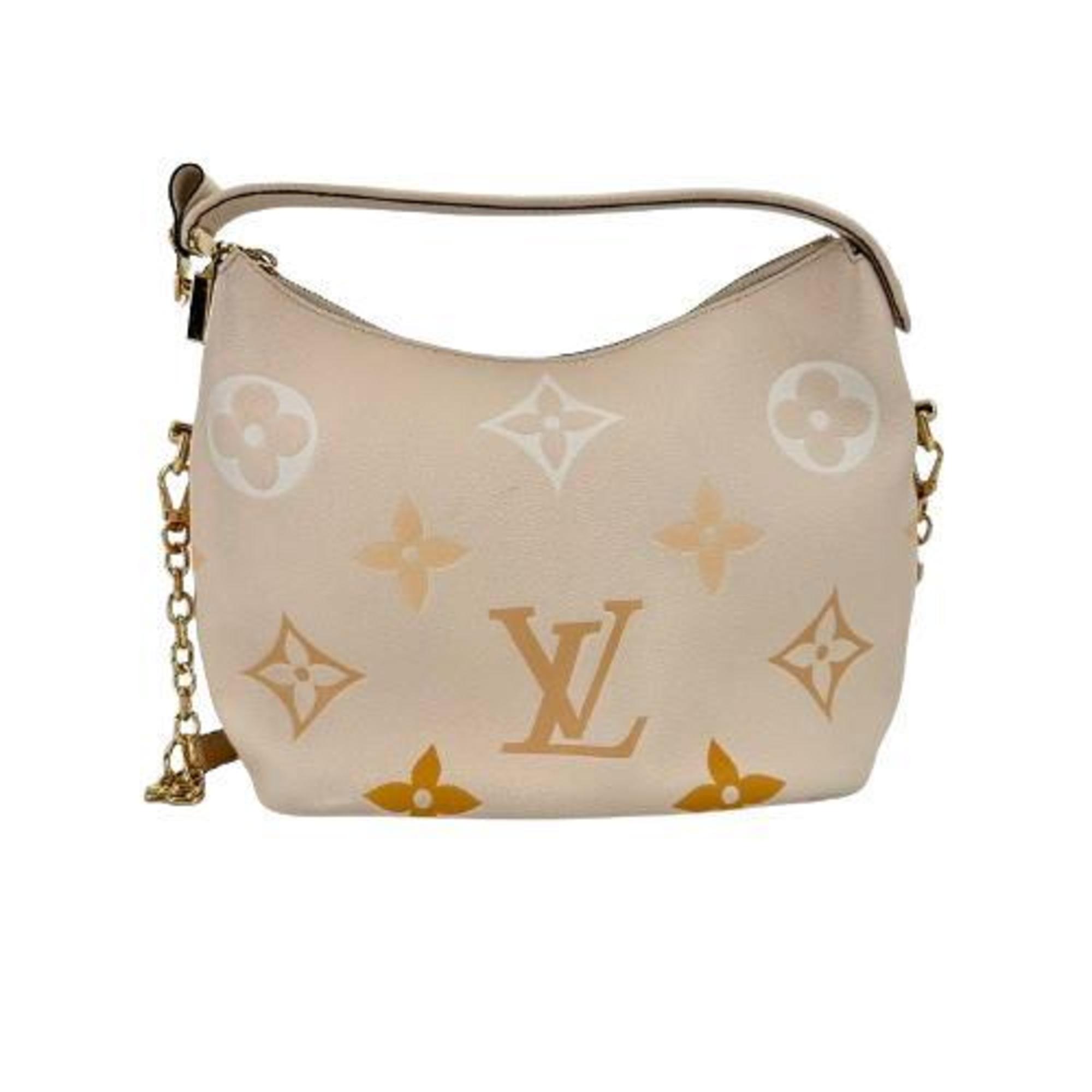 Louis Vuitton M45698 Monogram Empreinte Marshmallow PM Chain Shoulder Handbag Crème Saffron