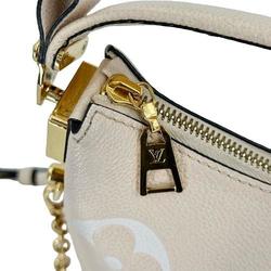 Louis Vuitton M45698 Monogram Empreinte Marshmallow PM Chain Shoulder Handbag Crème Saffron