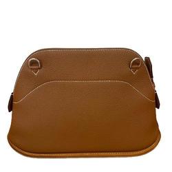 HERMES Bolide Skate 31 Dessin3 Togo B engraved brown shoulder bag for women