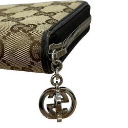 GUCCI 233025 Round Wallet Long Beige Men's