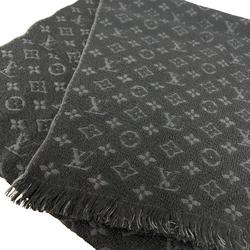 LOUIS VUITTON M70520 Scarf Monogram Classic 100% Wool Stole Black Men's Women's