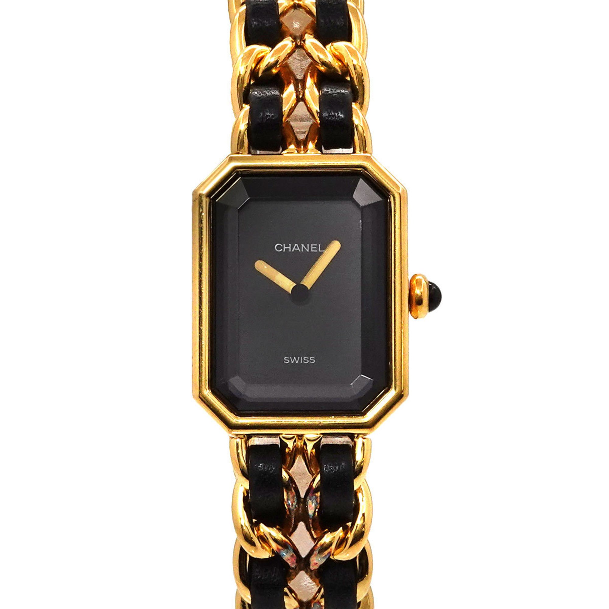 CHANEL Premiere L size H0001 Ladies watch Black Gold Quartz