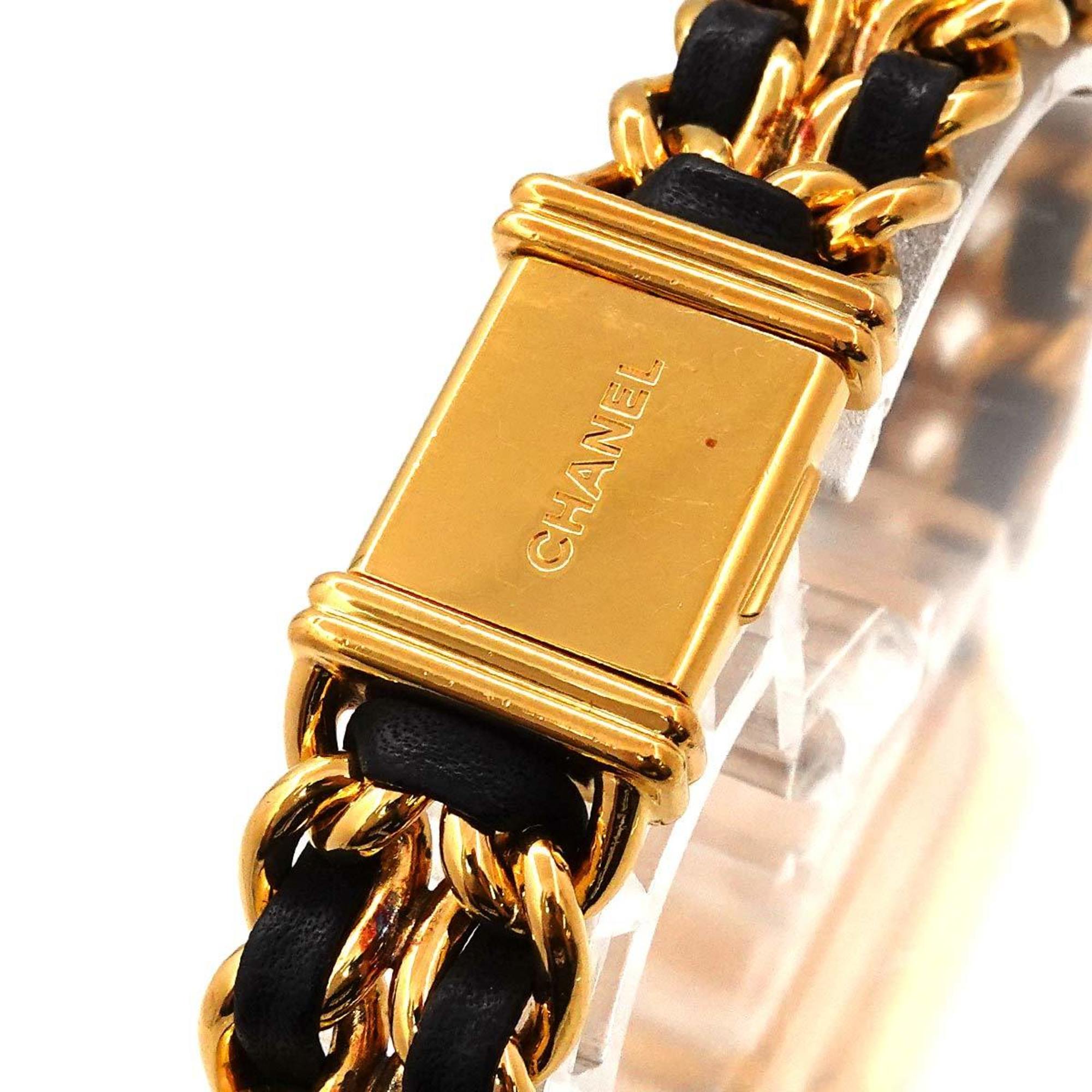 CHANEL Premiere L size H0001 Ladies watch Black Gold Quartz