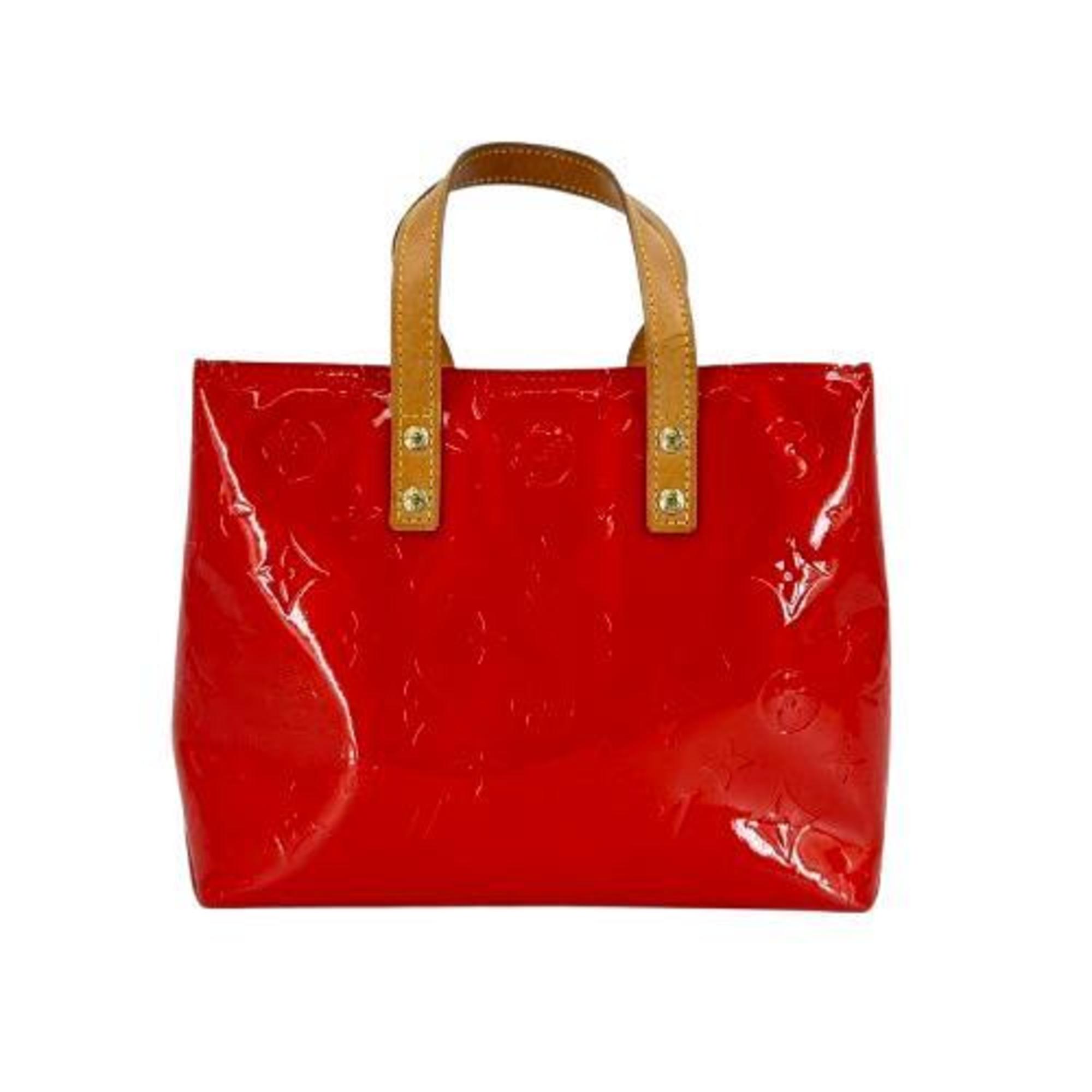 Louis Vuitton M91088 Vernis Reed PM Rouge Handbag Red