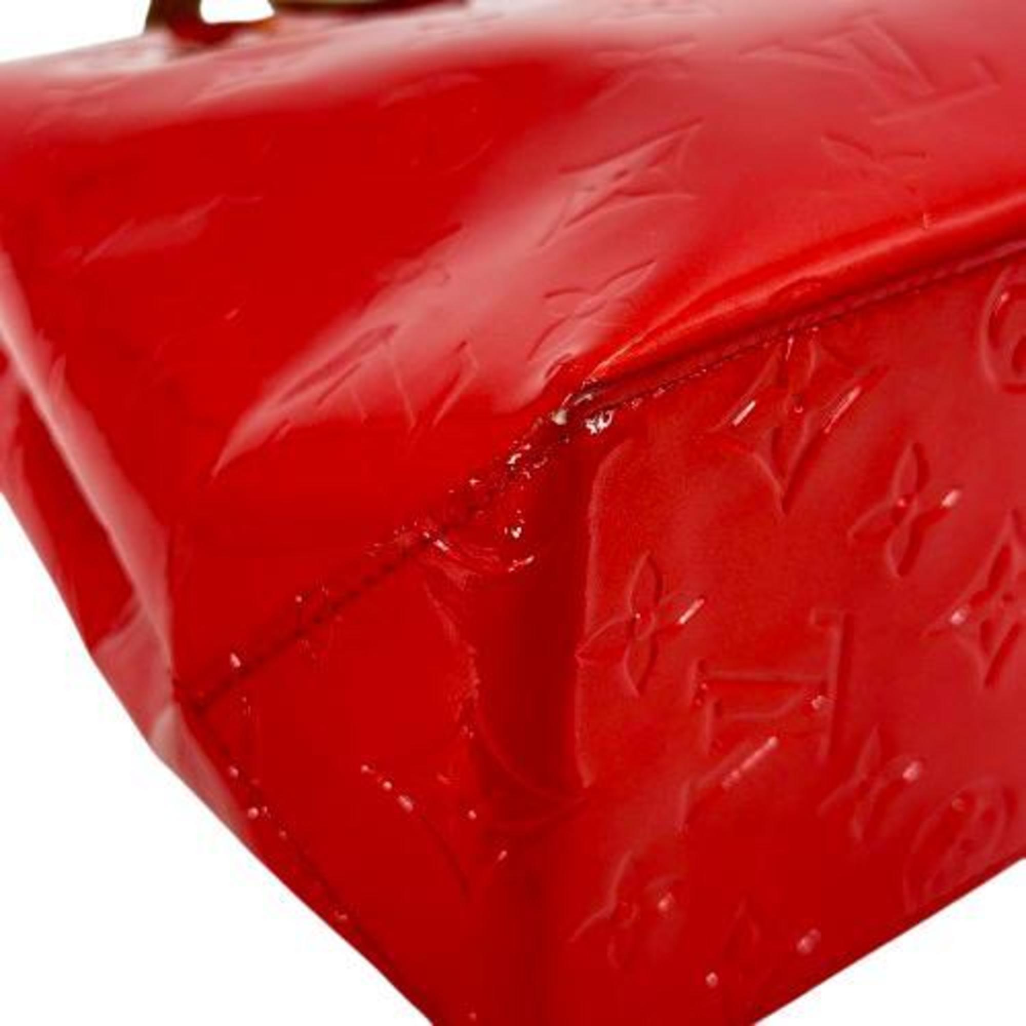 Louis Vuitton M91088 Vernis Reed PM Rouge Handbag Red