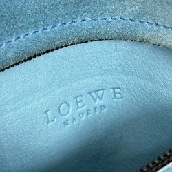 LOEWE shoulder bag in suede and embossed blue