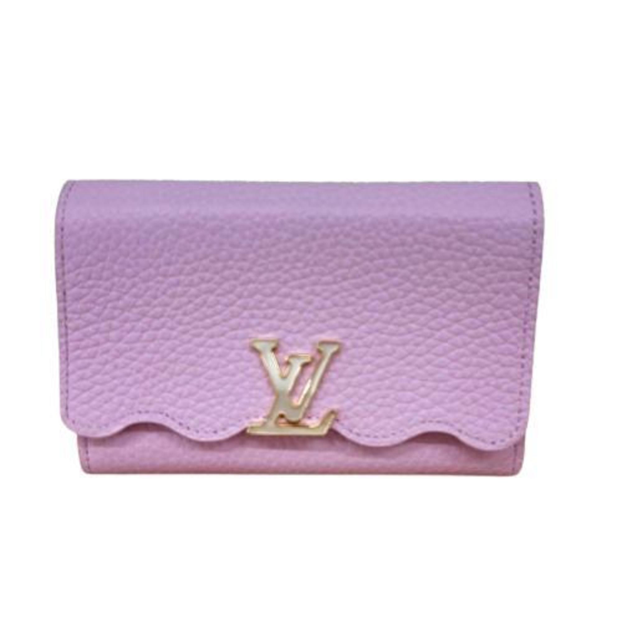 LOUIS VUITTON M82268 Portefeuille Capucines Compact Pink Women's