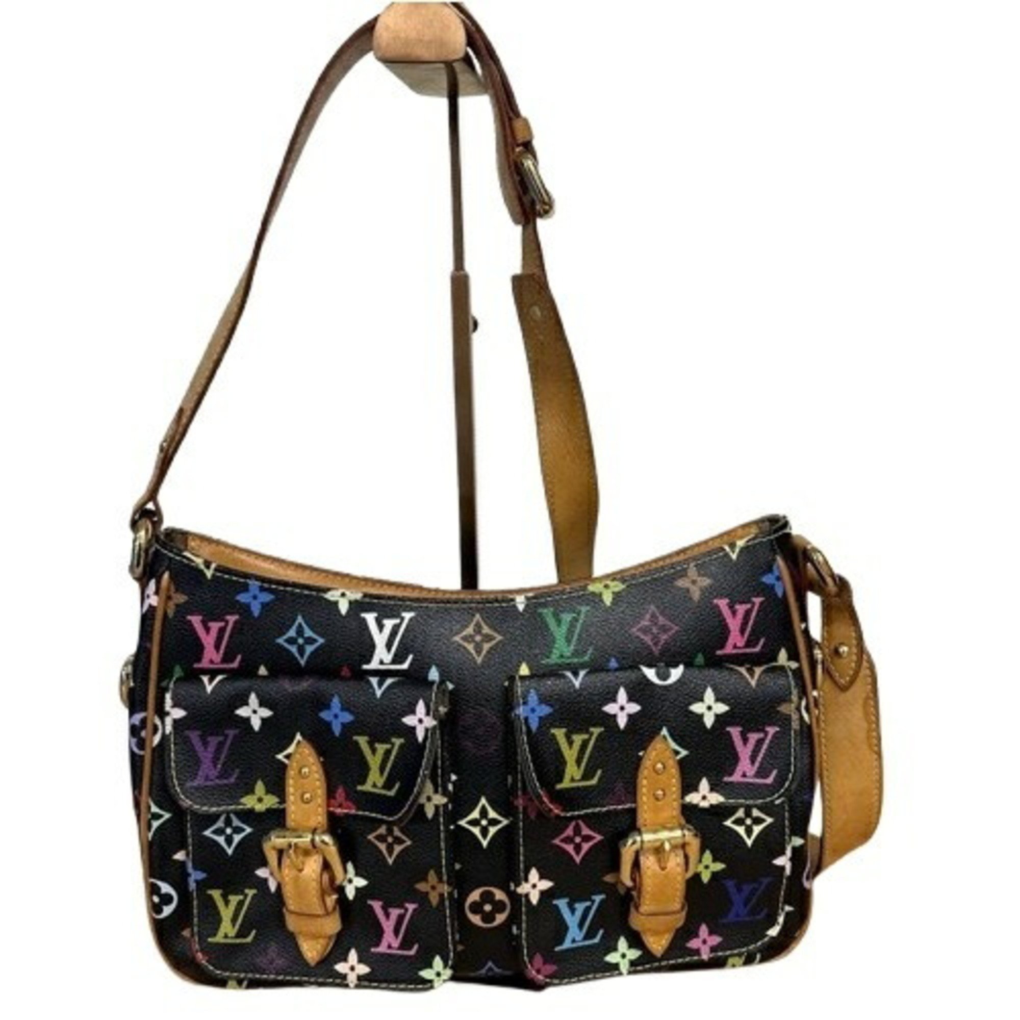 Louis Vuitton Multicolor M40052 Lodge GM Shoulder Bag Noir Multi