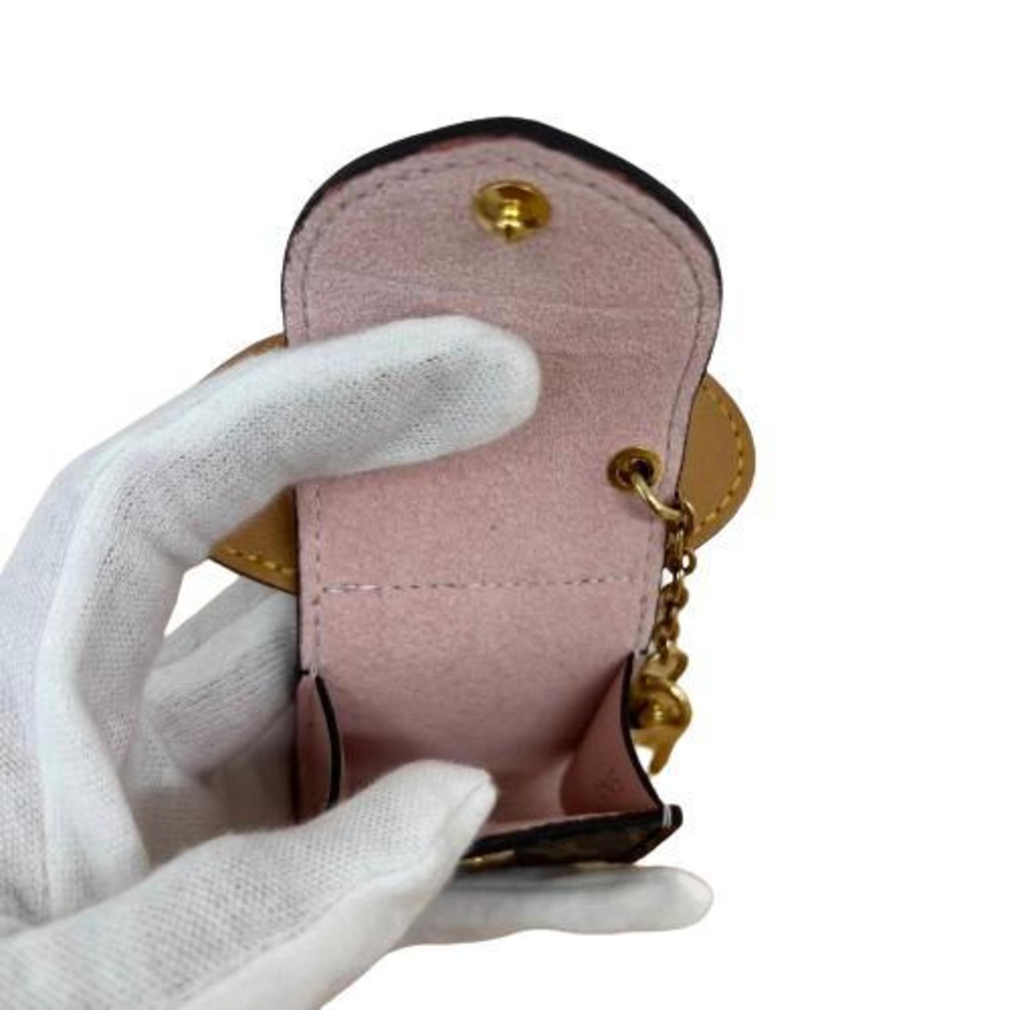 LOUIS VUITTON GI0447 Monogram Etui Wireless Earphone Case Brown Pink White Women's