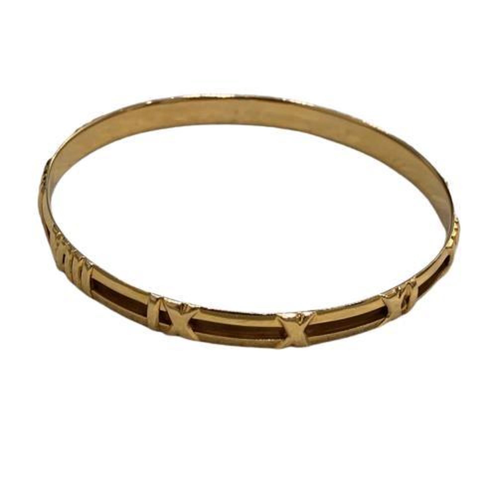 Tiffany & Co. Atlas Bracelet Bangle 750 YG 19.86g