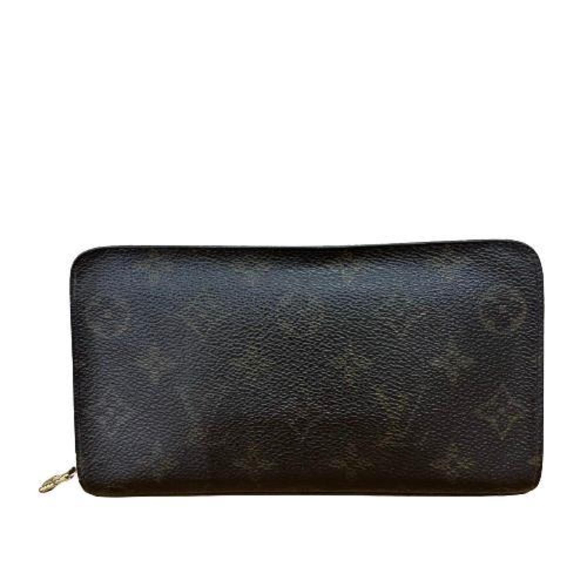 LOUIS VUITTON M61127 Monogram Porto Monnaie Zip Brown Long Wallet for Women and Men