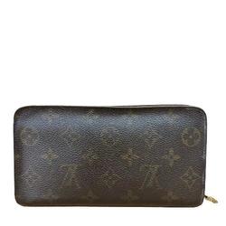 LOUIS VUITTON M61127 Monogram Porto Monnaie Zip Brown Long Wallet for Women and Men