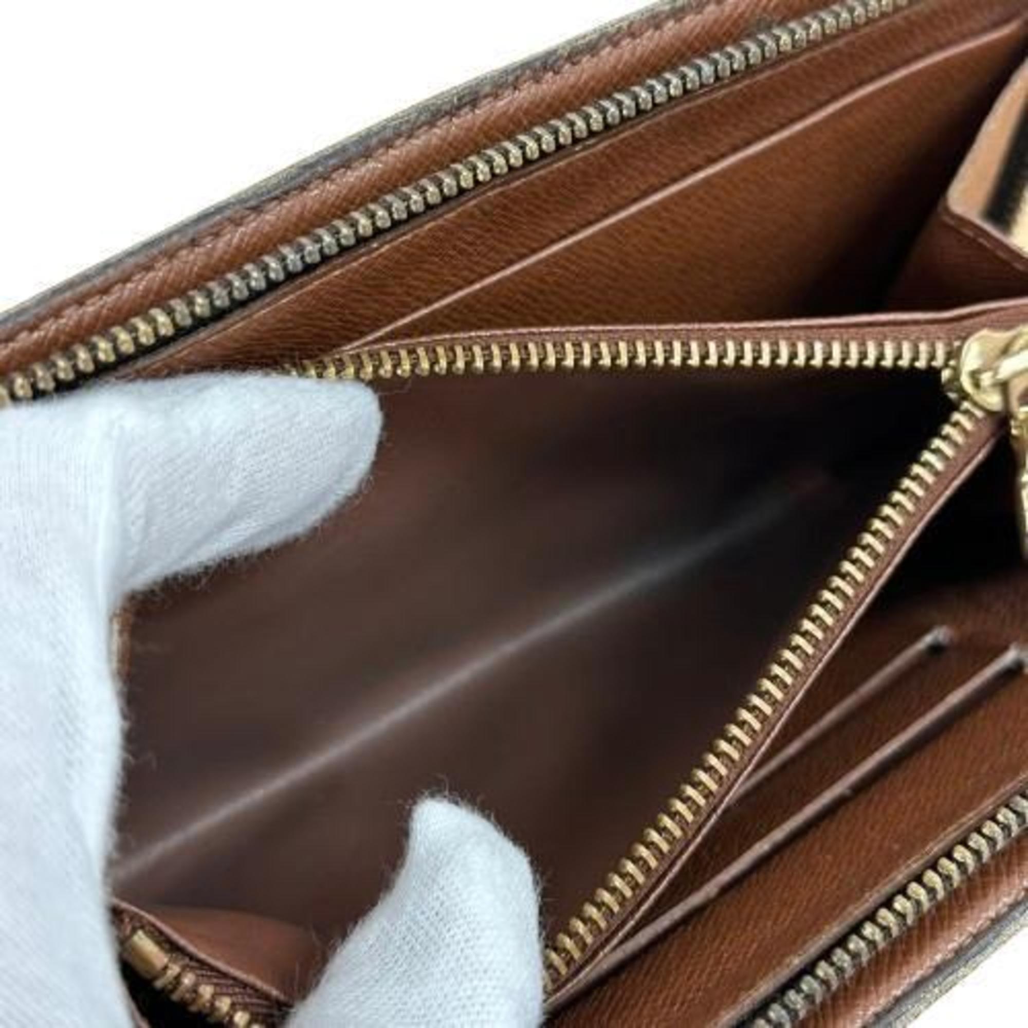 LOUIS VUITTON M61127 Monogram Porto Monnaie Zip Brown Long Wallet for Women and Men