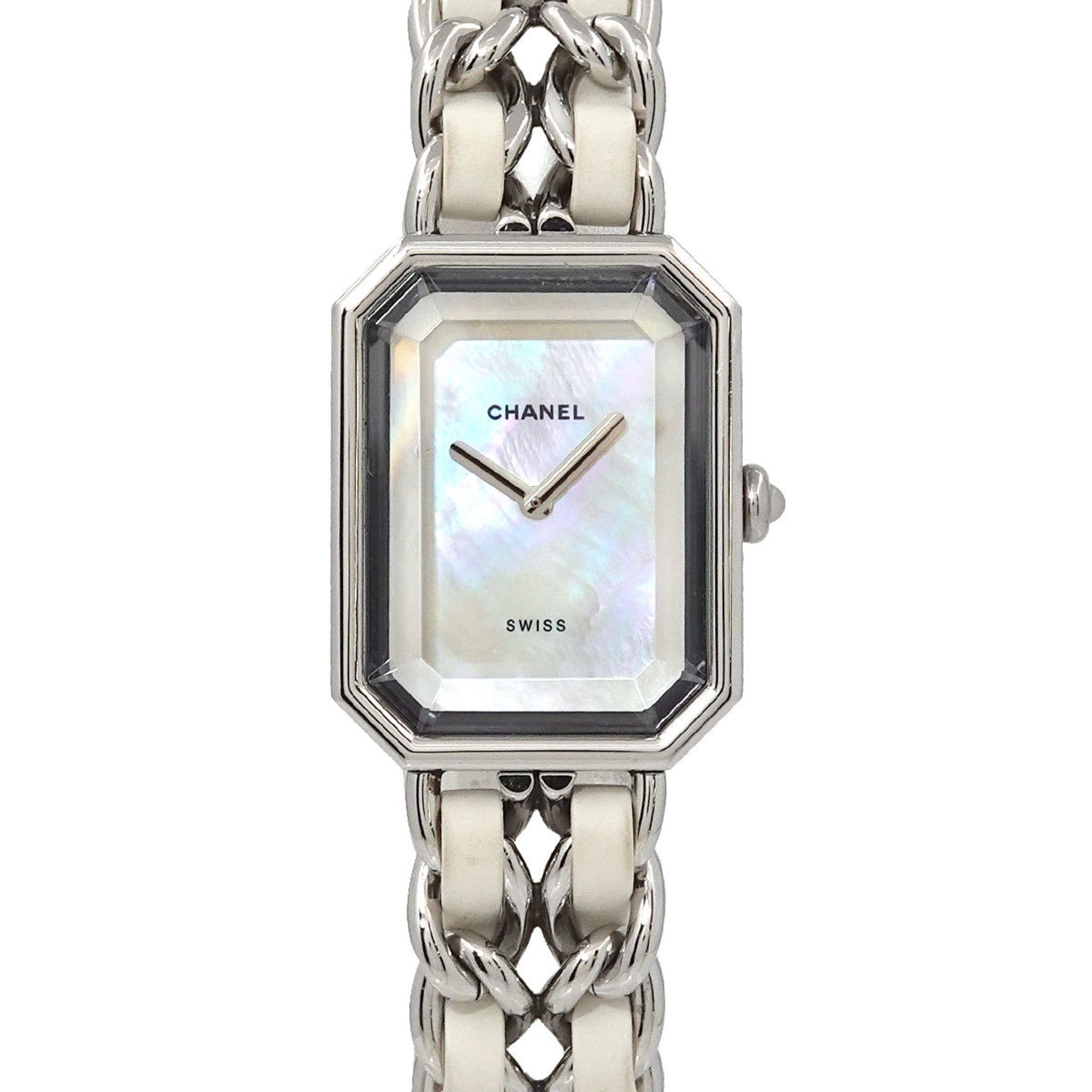 CHANEL Premiere L size H1639 Ladies watch White shell Quartz