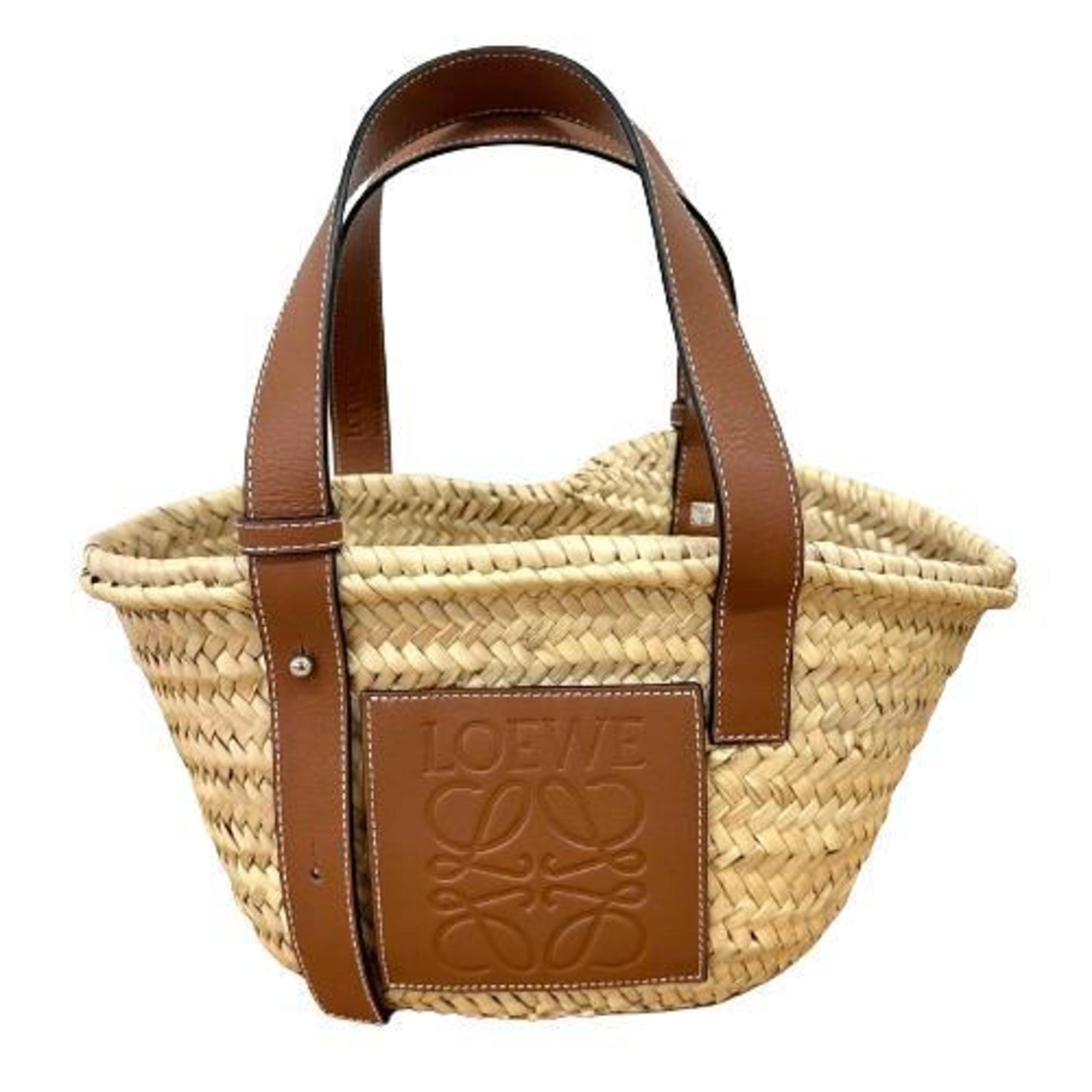 LOEWE Basket Small Handbag 10111490 Palm Leaf Calf Tote Bag