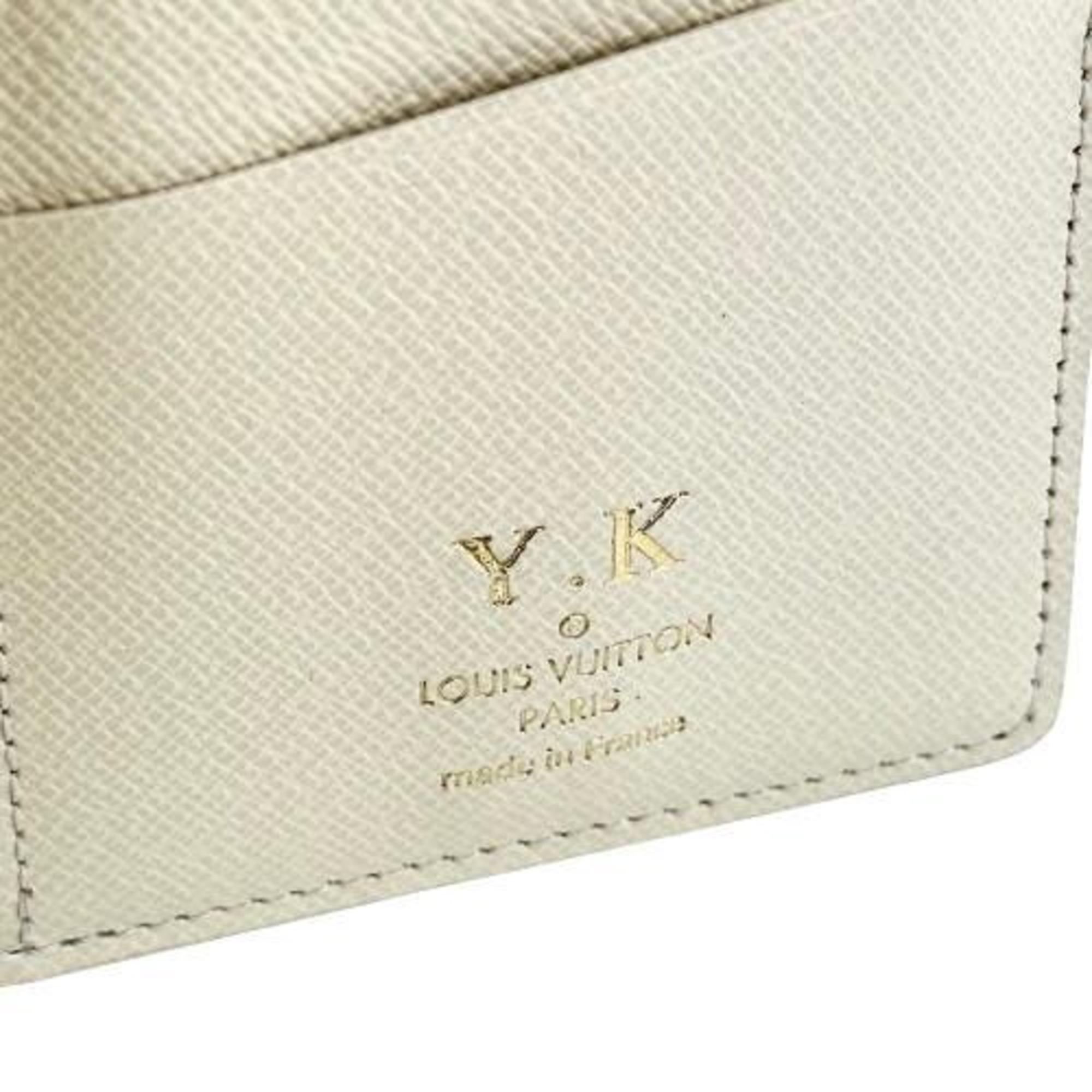 Louis Vuitton M83335 Portefeuille Brazza NM Long Wallet Tyler the Creator Leather Vanilla Initials