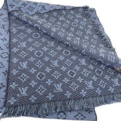 LOUIS VUITTON M78525 Scarf Echarpe Monogram Classic Blue Marine Wool Men's Women's