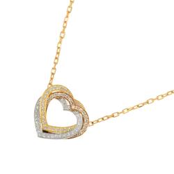 Cartier Trinity Heart Diamond Necklace 41cm K18 YG WG PG 750 Three-color