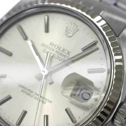 Rolex ROLEX Datejust 16014 No. 8 Men's Watch Silver K18WG White Gold Automatic Self-Winding