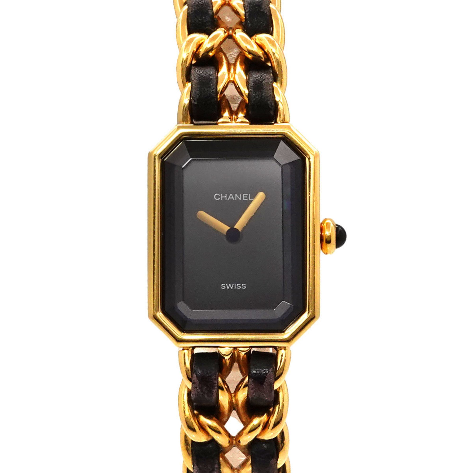 CHANEL Premiere L size H0001 Ladies watch Black Gold Quartz