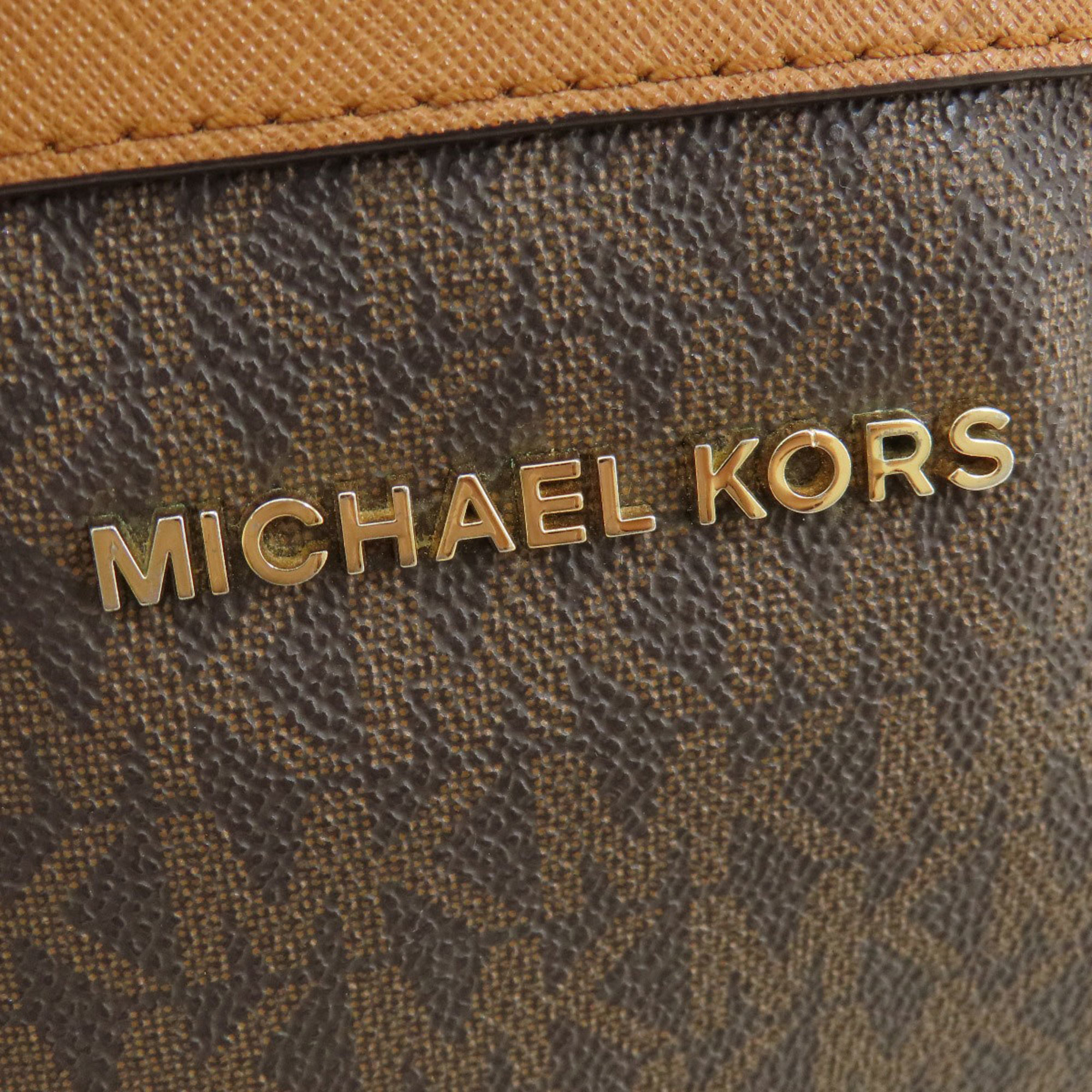 Michael Kors MK Signature Shoulder Bag PVC Women's