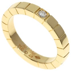 Cartier Lanier 1P Diamond #49 Ring, K18 Yellow Gold, Women's, CARTIER