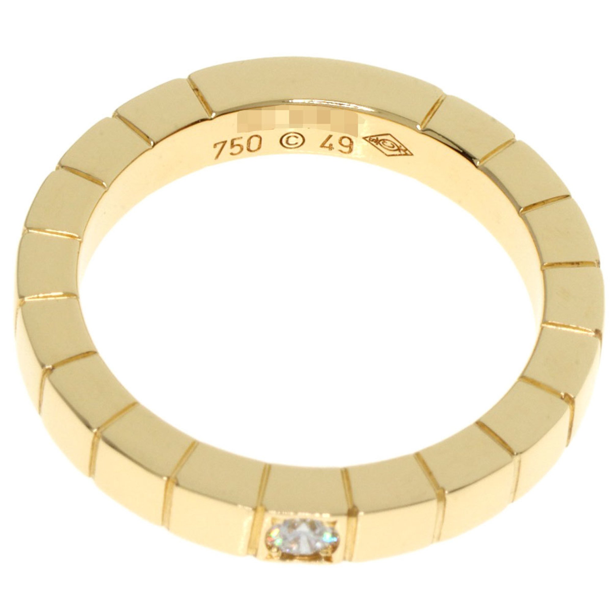 Cartier Lanier 1P Diamond #49 Ring, K18 Yellow Gold, Women's, CARTIER