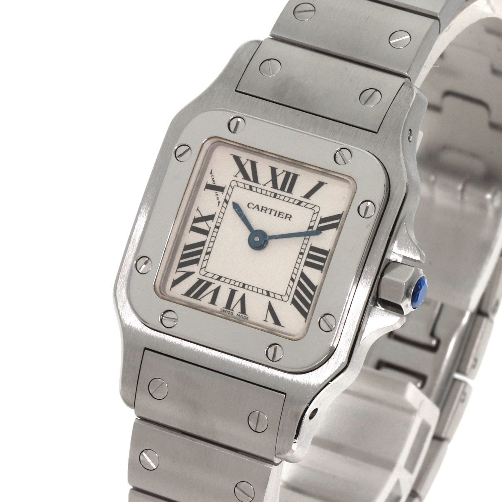 Cartier W20056D6 Santos Galbe SM Watch Stainless Steel SS Ladies CARTIER