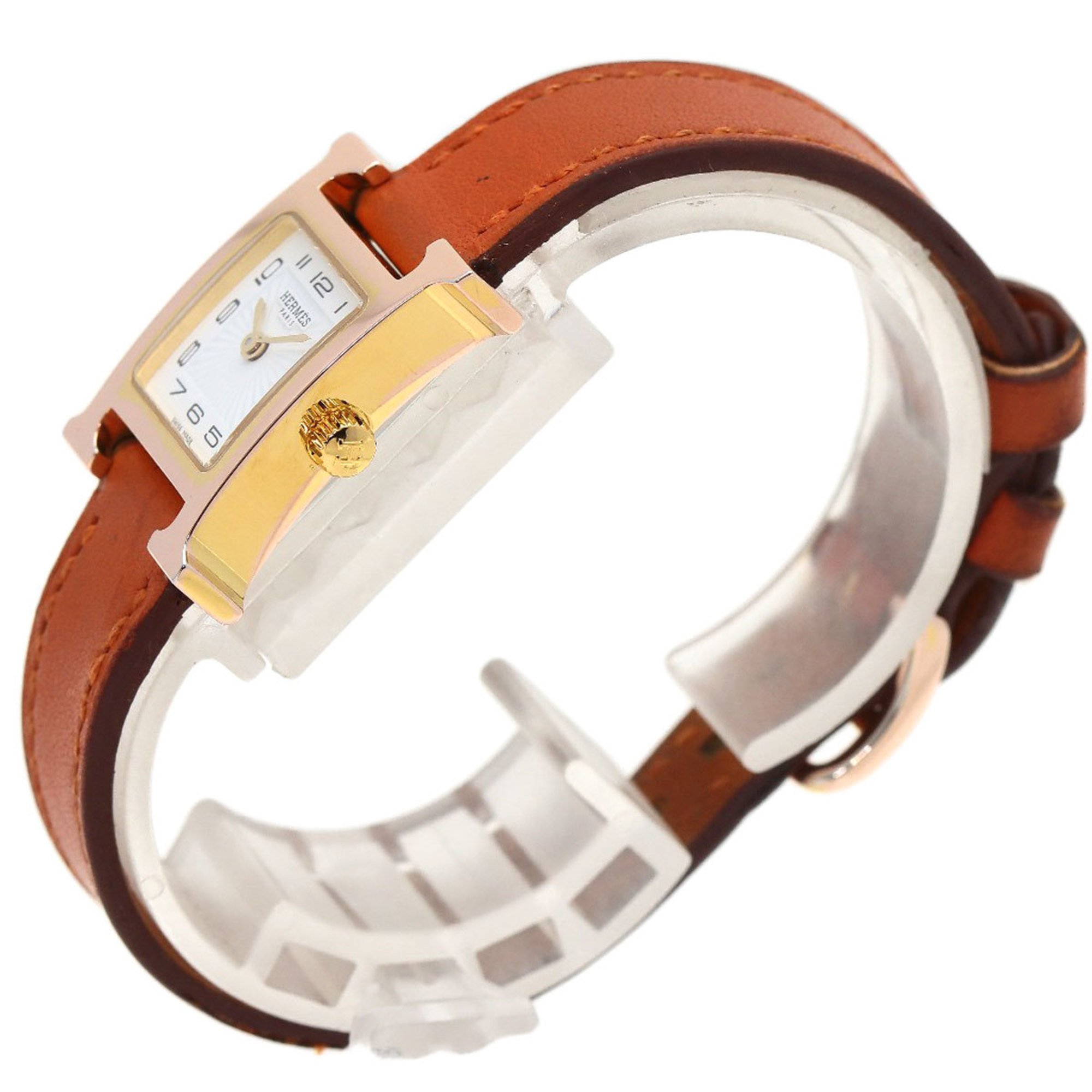 Hermes HH1.101 H Watch PGP Leather Ladies HERMES