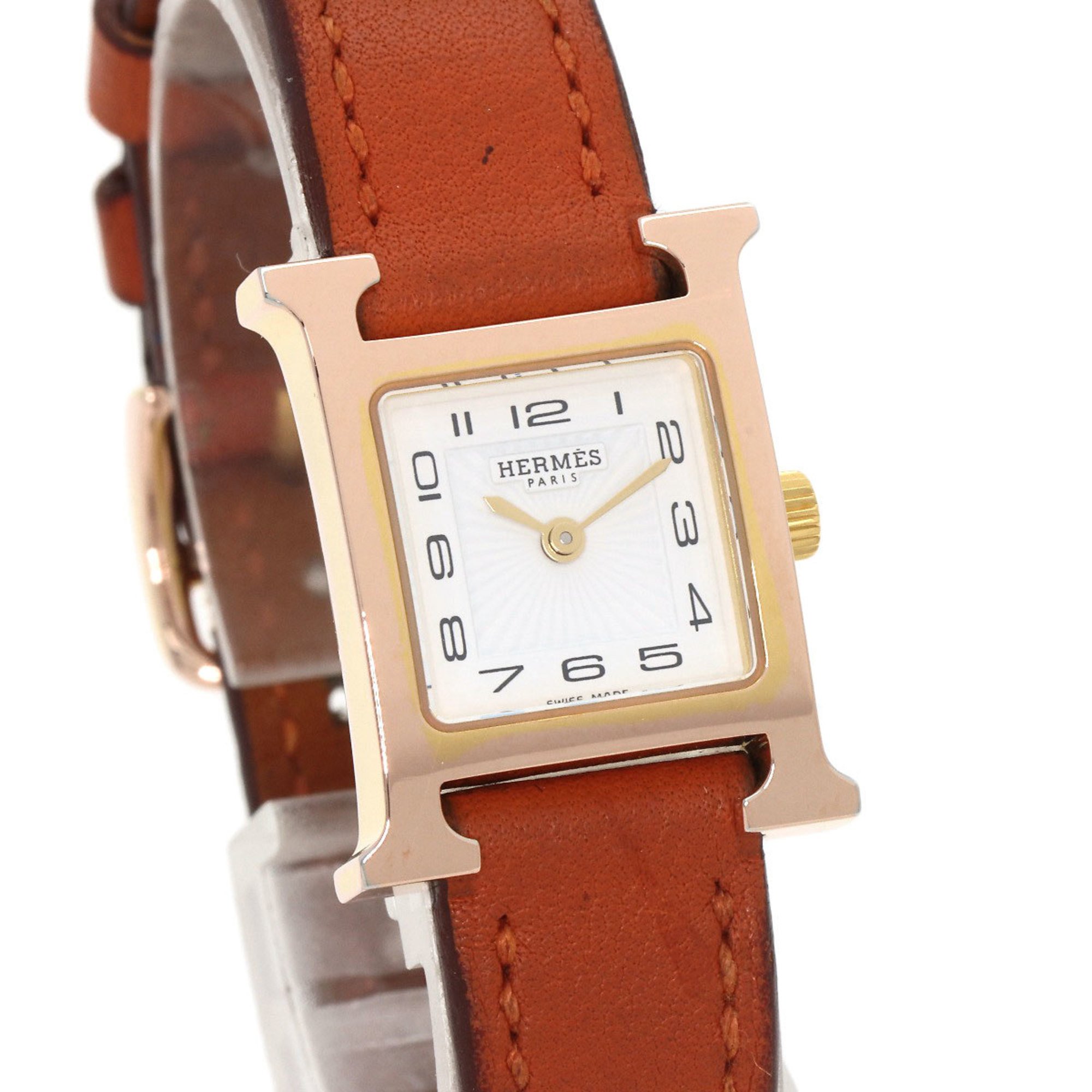 Hermes HH1.101 H Watch PGP Leather Ladies HERMES