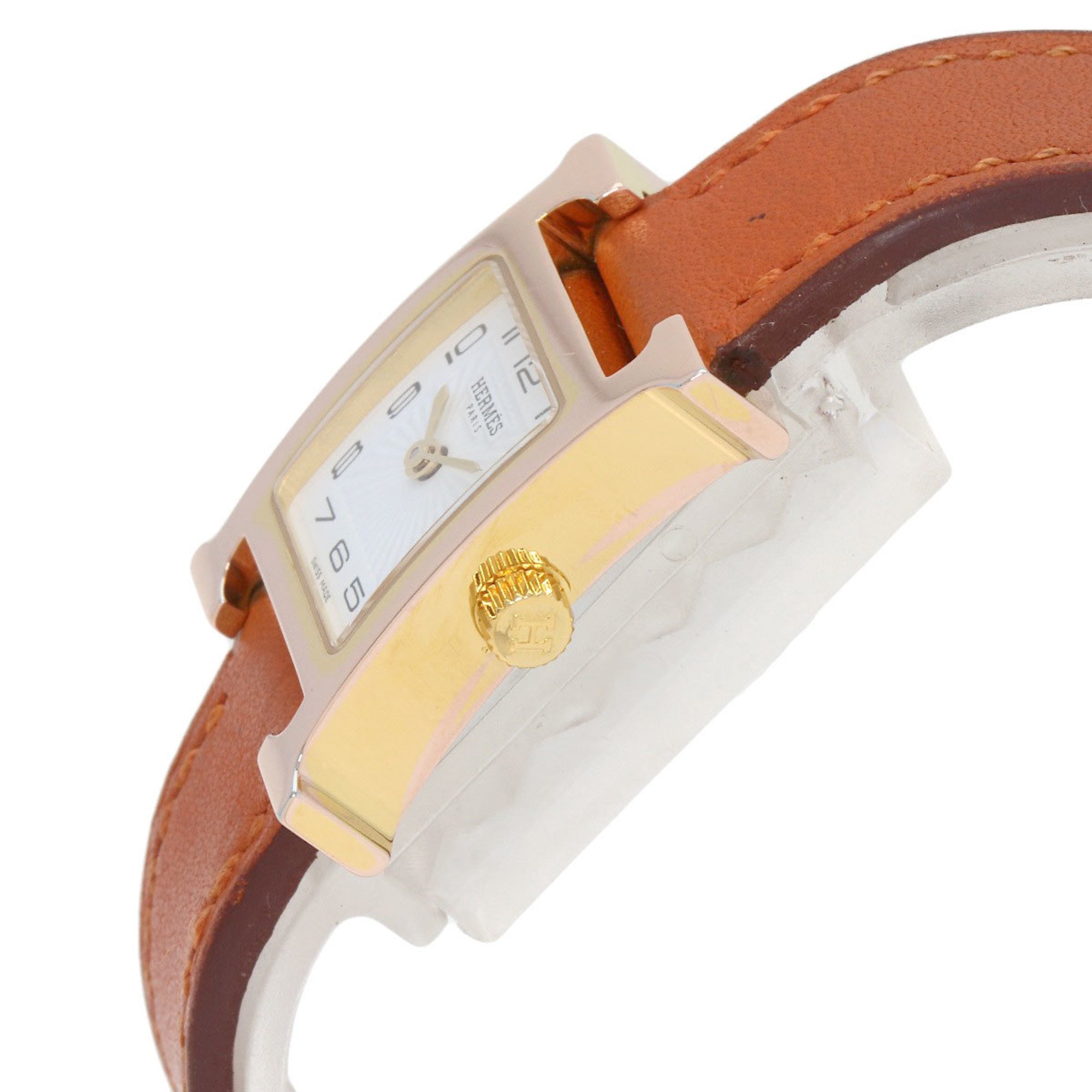 Hermes HH1.101 H Watch PGP Leather Ladies HERMES