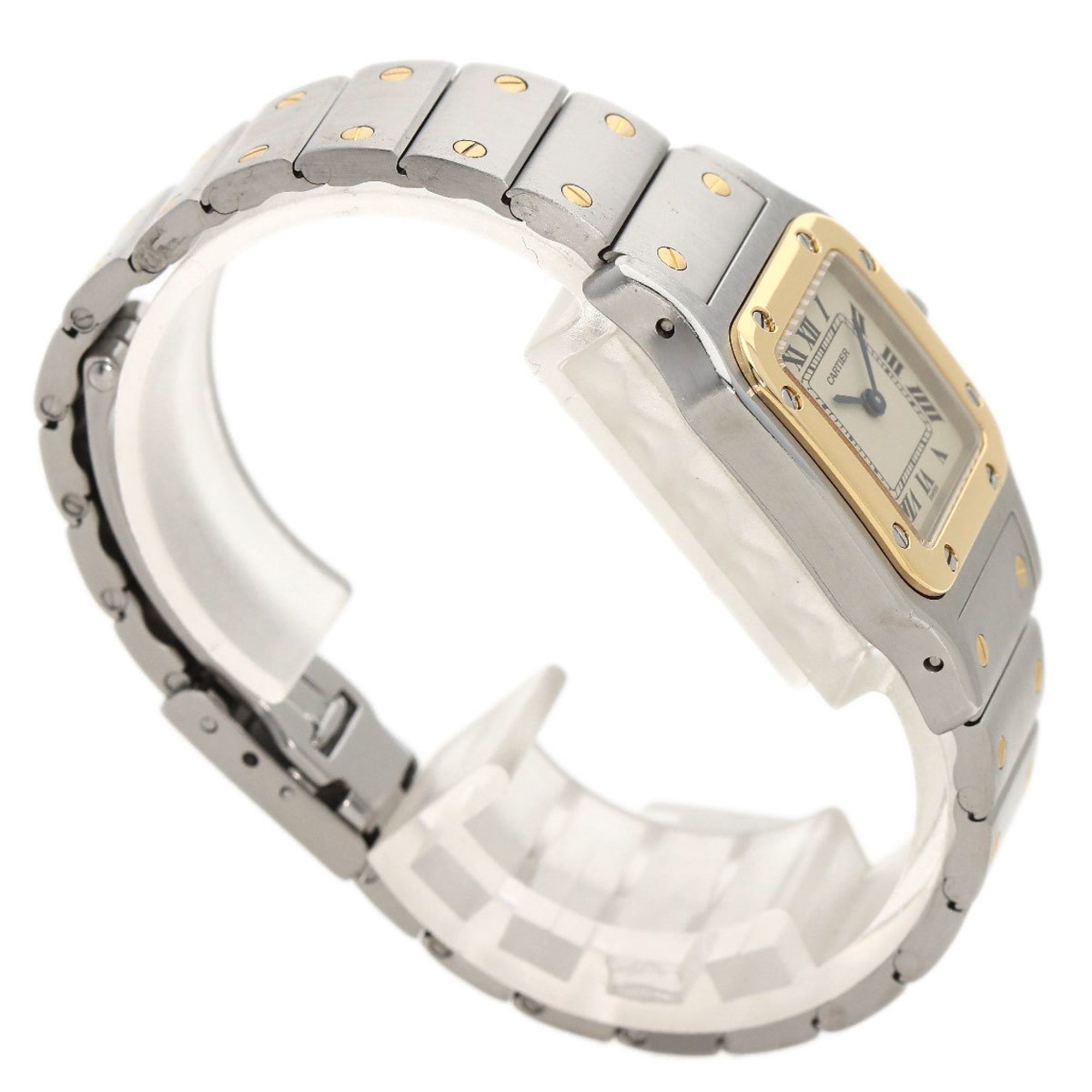 Cartier W20012C4 Santos Galbe SM Watch Stainless Steel SS K18YG Ladies CARTIER