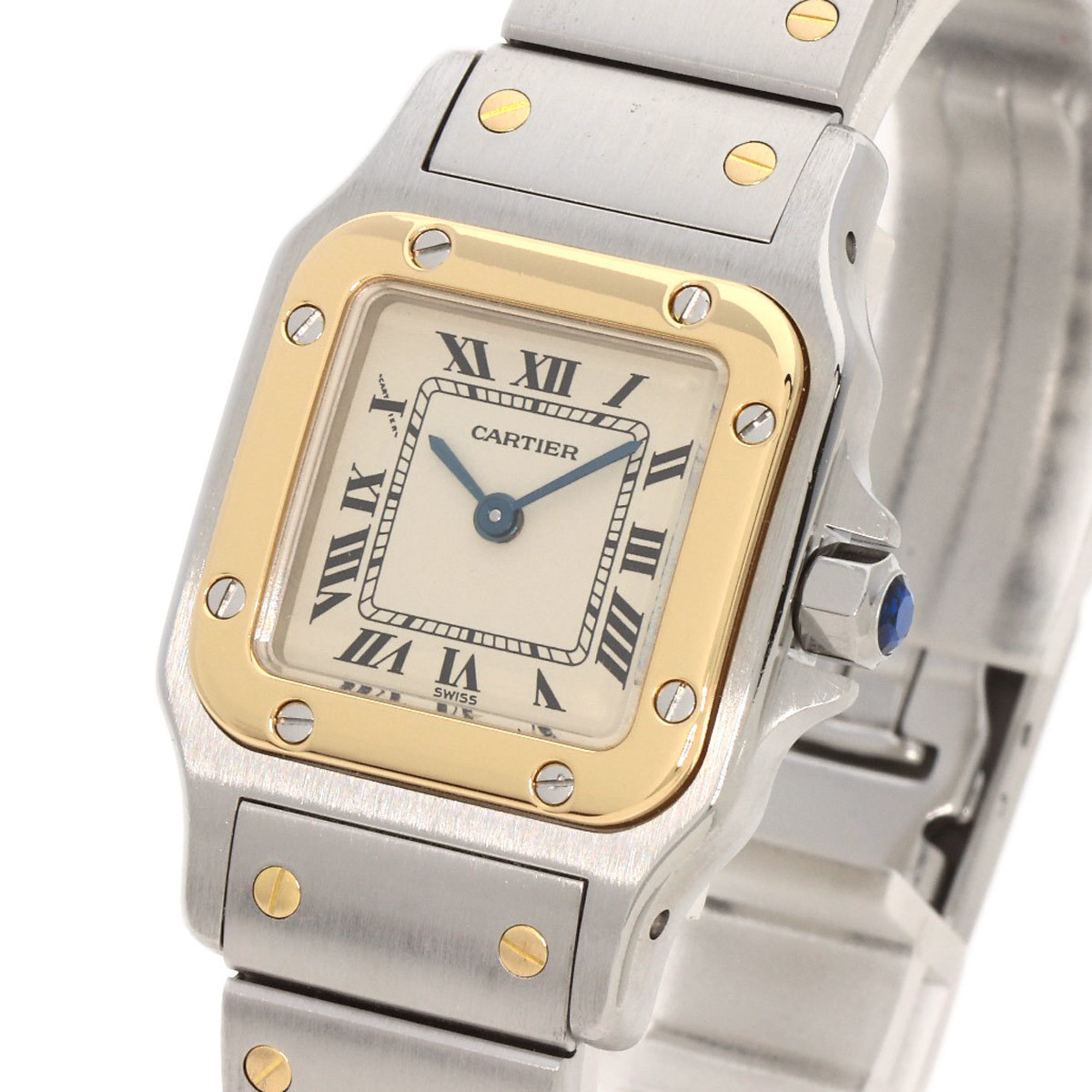 Cartier W20012C4 Santos Galbe SM Watch Stainless Steel SS K18YG Ladies CARTIER