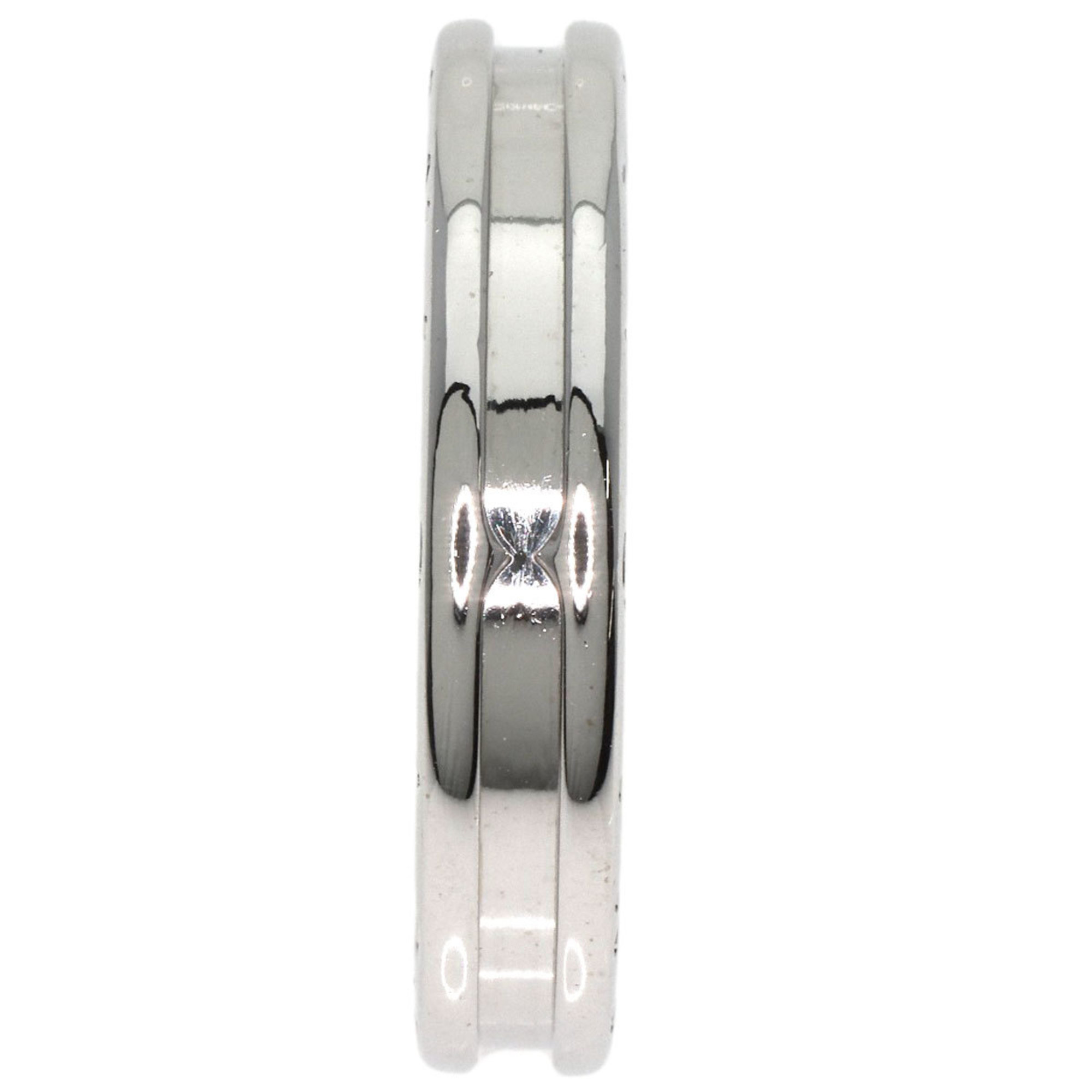 BVLGARI B-zero1 B-zero One Band XS #61 Ring, K18 White Gold, Women's