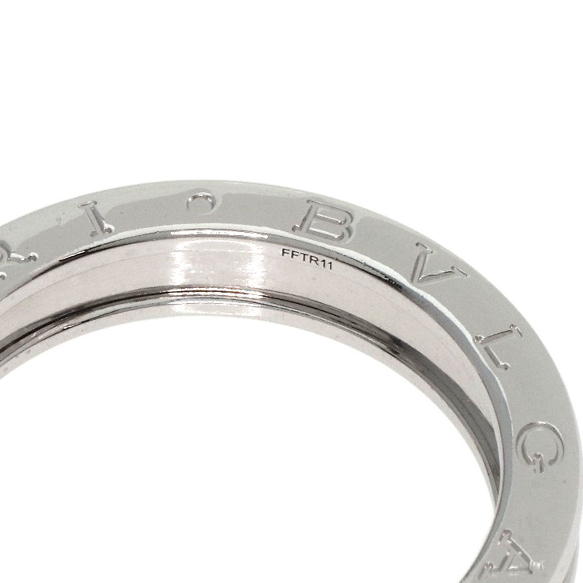 BVLGARI B-zero1 B-zero One Band XS #61 Ring, K18 White Gold, Women's