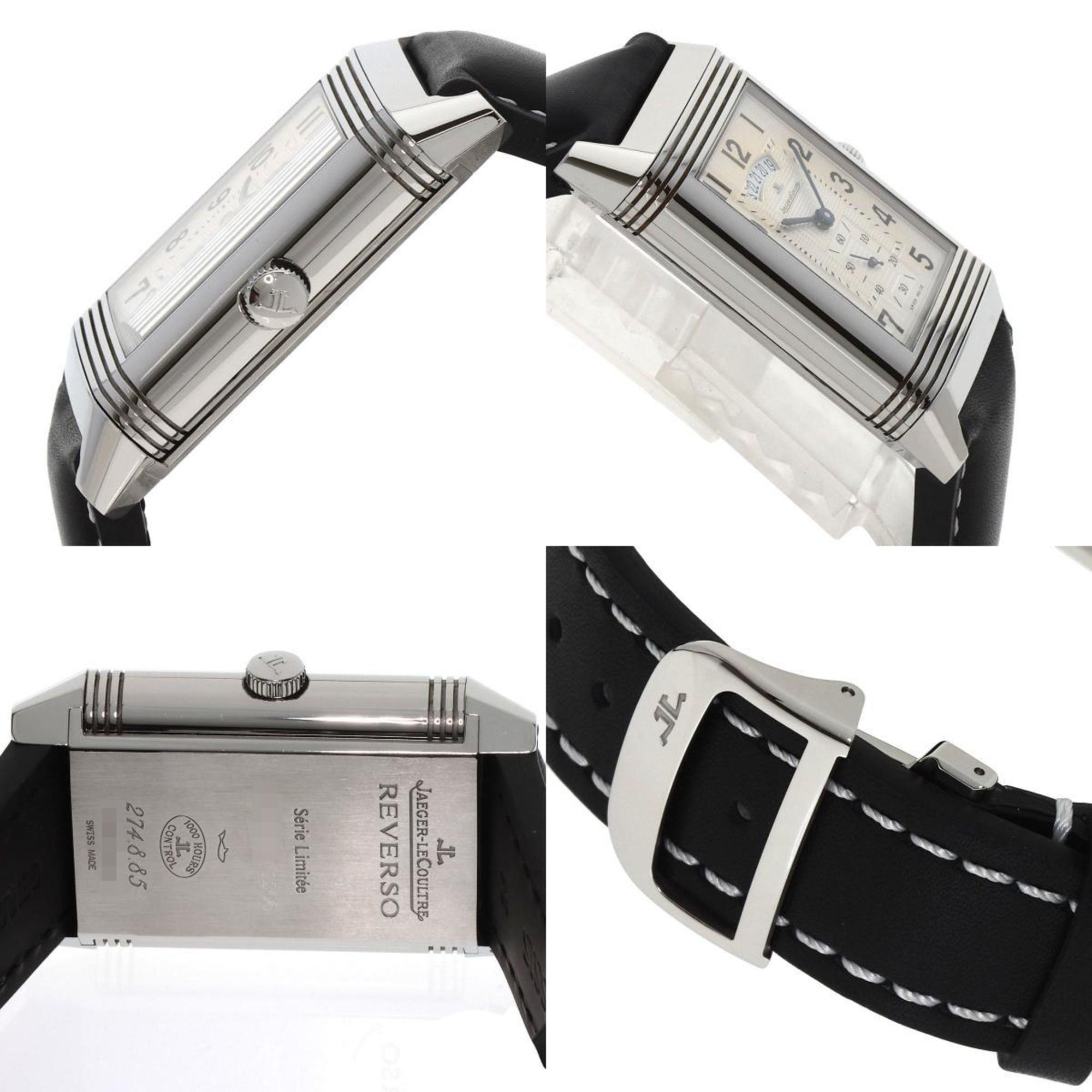 Jaeger-LeCoultre Q3748420 274.8.85 Grand Reverso 986 Duonite 1500 Limited Edition Watch Stainless Steel Leather Men's JAEGER-LECOULTRE