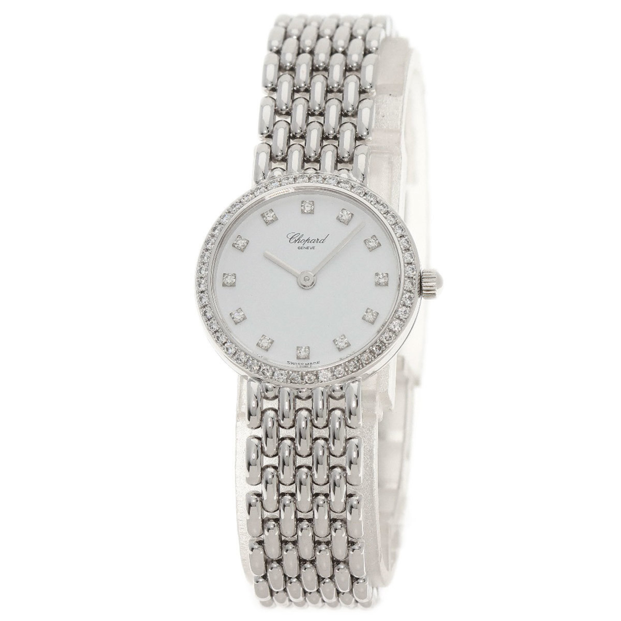 Chopard 10 5911 Classic 12P Bezel Diamond Watch K18 White Gold K18WG Women's