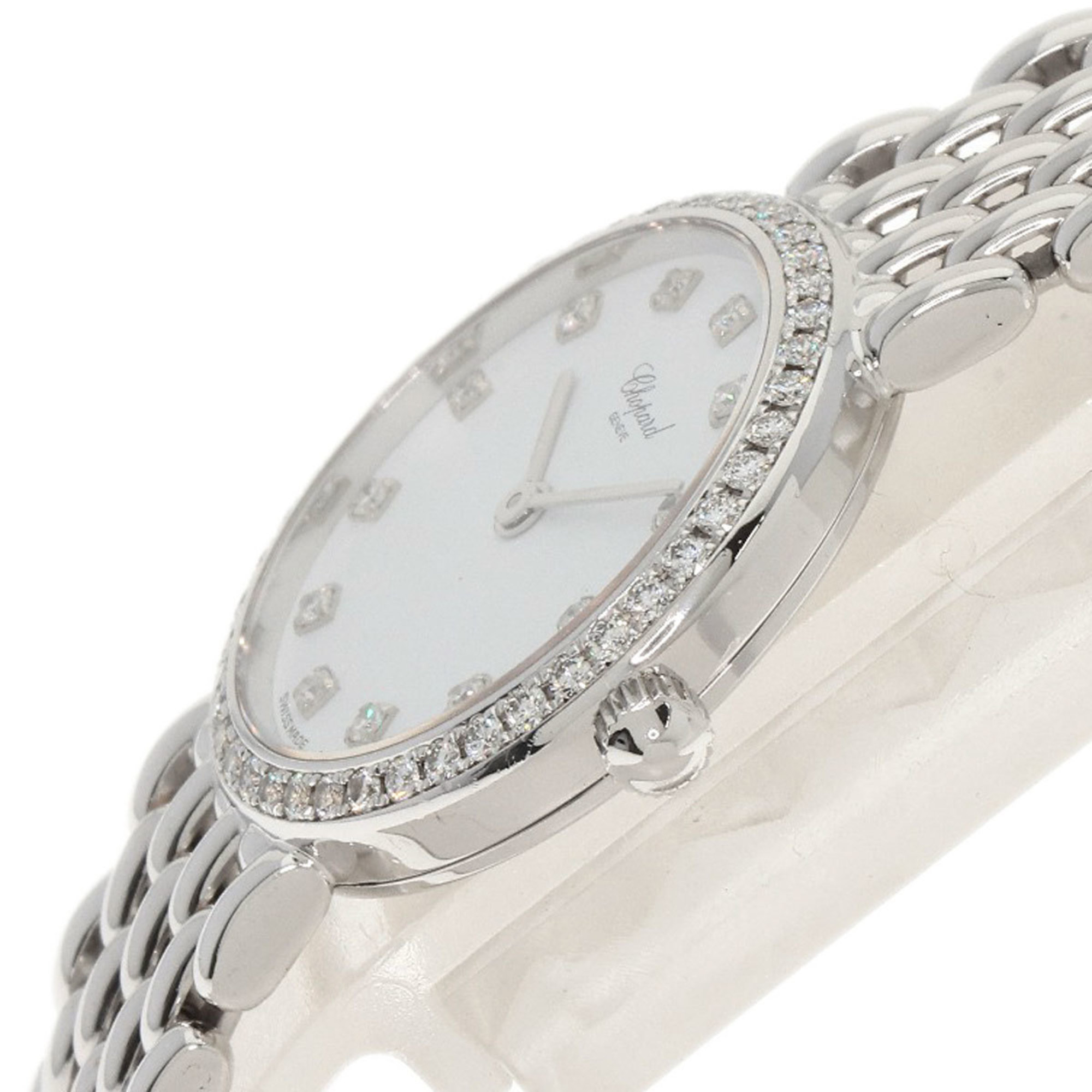 Chopard 10 5911 Classic 12P Bezel Diamond Watch K18 White Gold K18WG Women's