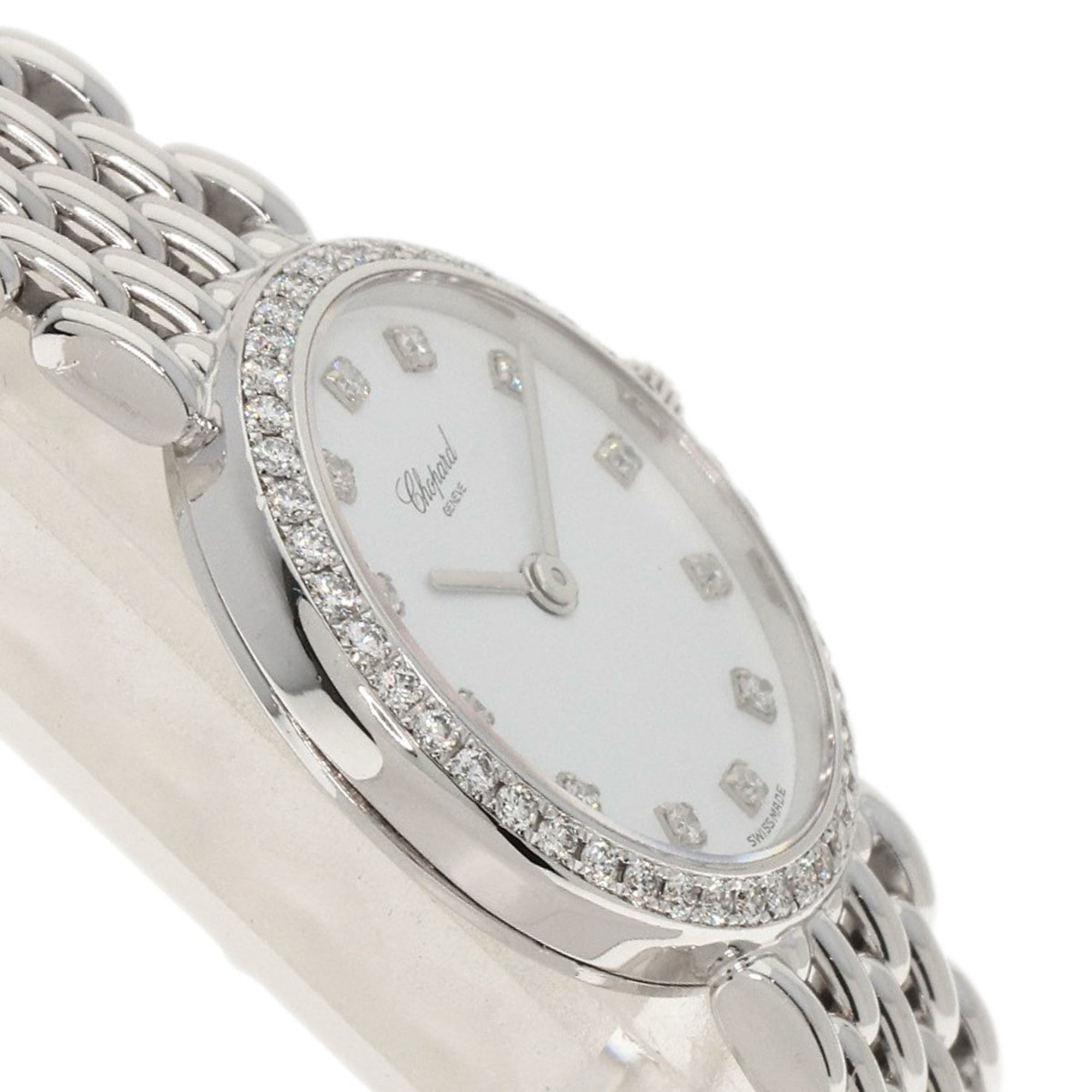 Chopard 10 5911 Classic 12P Bezel Diamond Watch K18 White Gold K18WG Women's