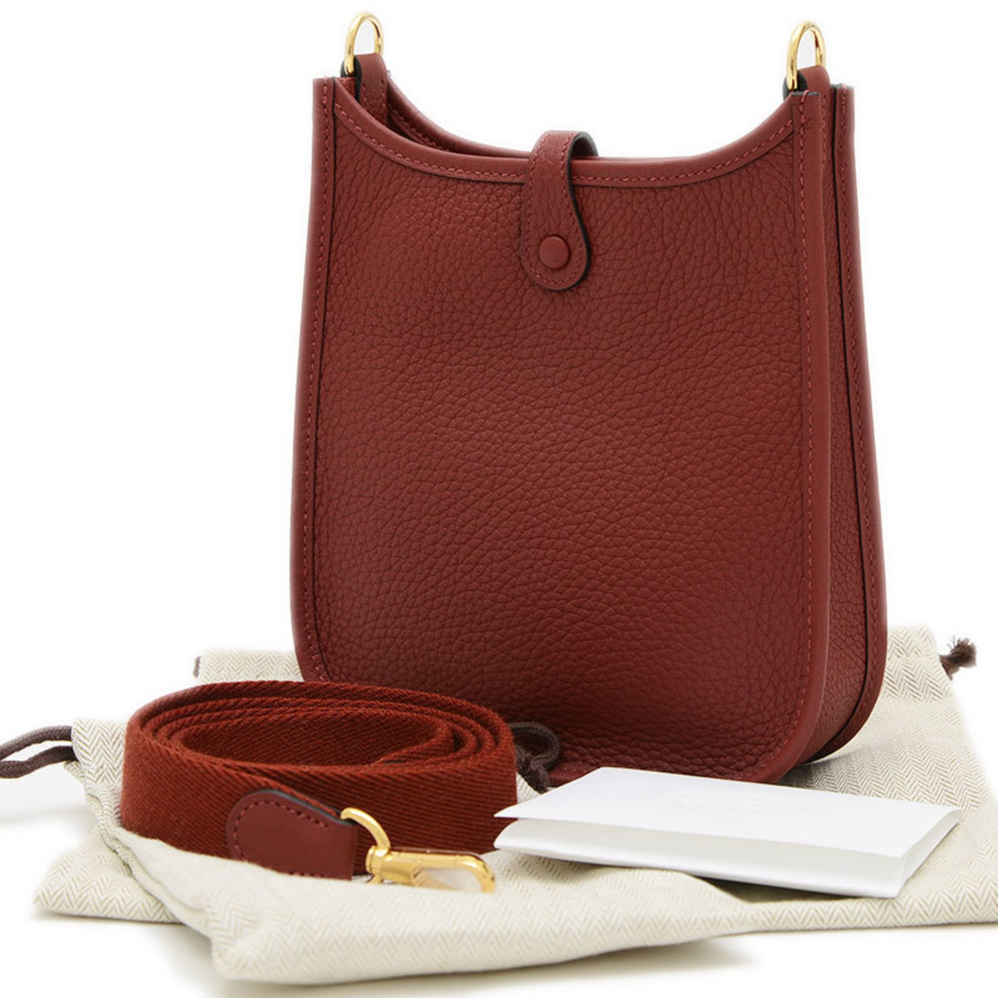 Hermes Evelyn TPM Amazon Shoulder Bag Taurillon Rouge Ash W Stamp