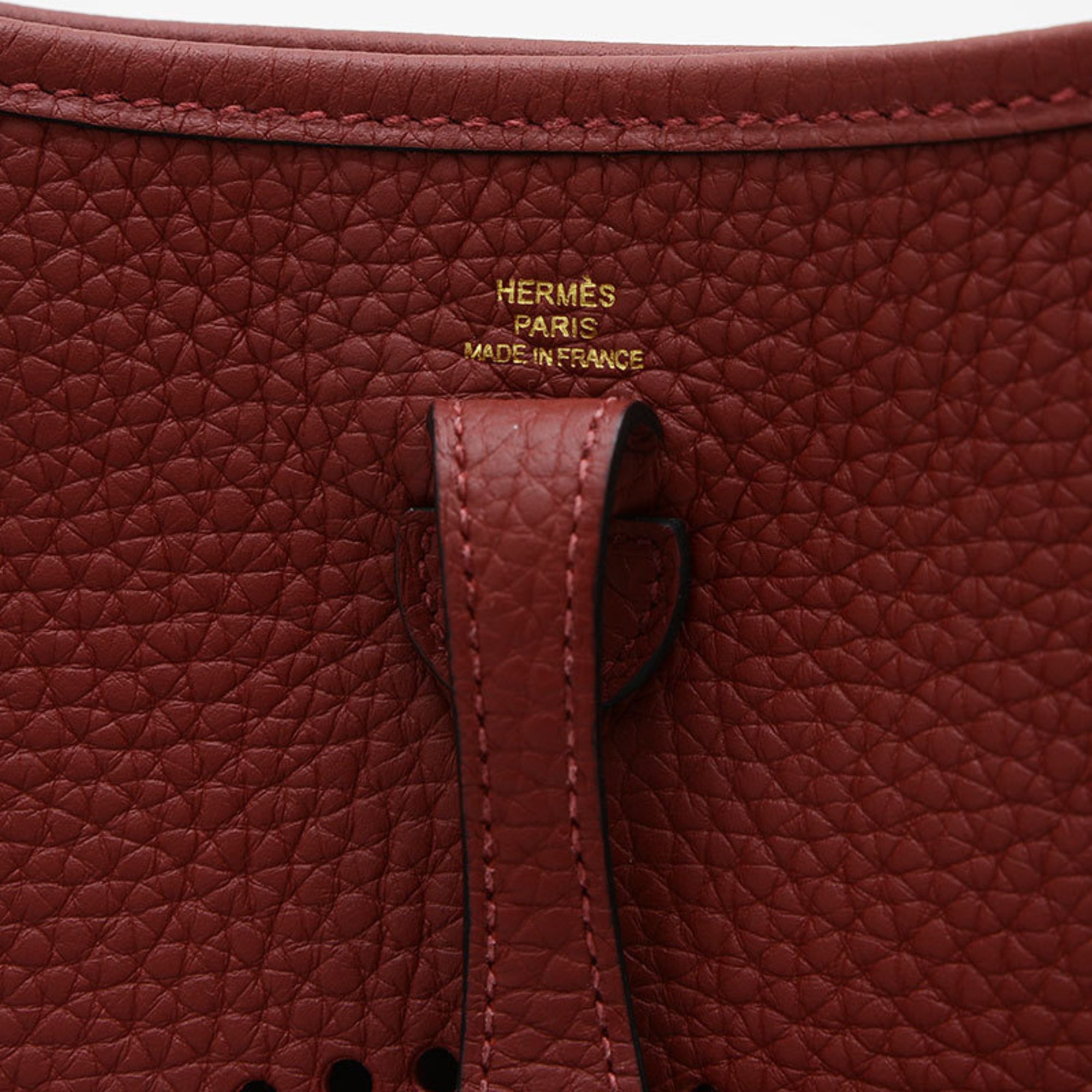 Hermes Evelyn TPM Amazon Shoulder Bag Taurillon Rouge Ash W Stamp