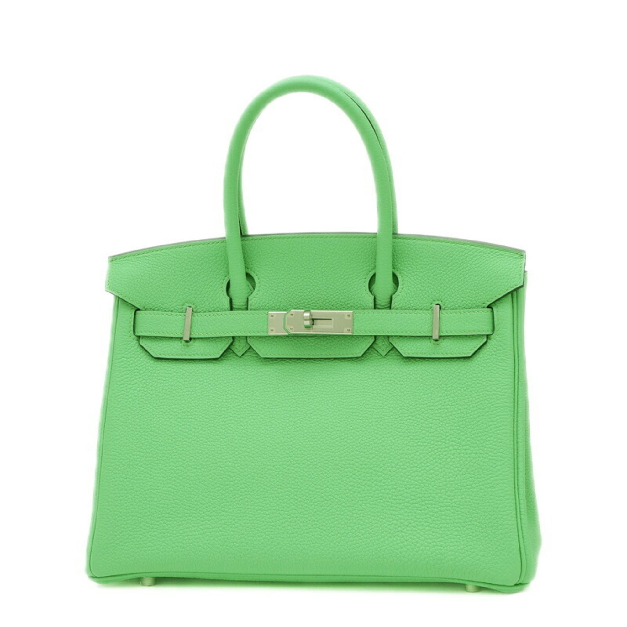 Hermes Birkin 30 Handbag Togo Vert Comic B Stamp